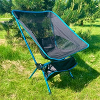 Стул туристический складной Camping chair для отдыха на природе Синий