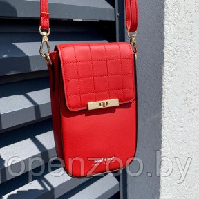 Женская сумка клатч BAELLERRY Show You 8612 для телефона с ремешком Красная