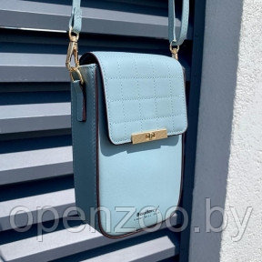 Женская сумка клатч BAELLERRY Show You 8612 для телефона с ремешком Нежно-голубая
