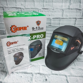 Сварочная маска SKIPER 5000X-PRO с самозатемн. фильтром (1/1/1/2 93х43мм DIN 4/9/13,шлифовка) - фото 1 - id-p179626385