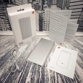 Внешний аккумулятор Xiaomi Mi Power Bank 3, 10000мАч 2xUSB, 1xUSB-C, 2.1А, серебристый ОРИГИНАЛ