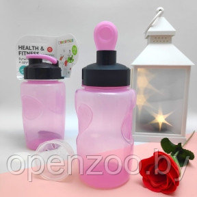 Анатомическая детская бутылка с клапаном Healih Fitness для воды и других напитков, 350 мл Розовый - фото 1 - id-p180027056