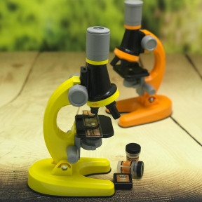 Детский набор Юный биолог Микроскоп Scientific Microscope с приборами для опыта Желтый, фото 1