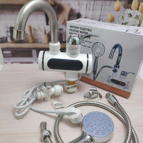 Электрический водяной душ с краном, Проточный водонагреватель-душ  Instant Electric Heating Water Faucet