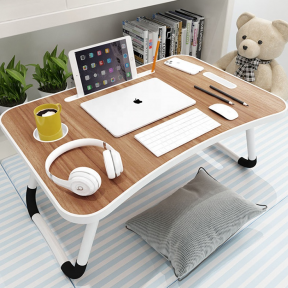 Складной стол (столешница) трансформер для ноутбука / планшета с подстаканником Folding Table, 59х40 см - фото 1 - id-p179625006