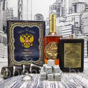 Подарочный набор Jim Beam (фляжка 250мл., воронка, 4 рюмки) Черный - фото 1 - id-p173453273