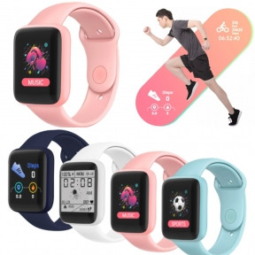 Умные часы Macaron Color Smart Watch Розовый - фото 1 - id-p179623150