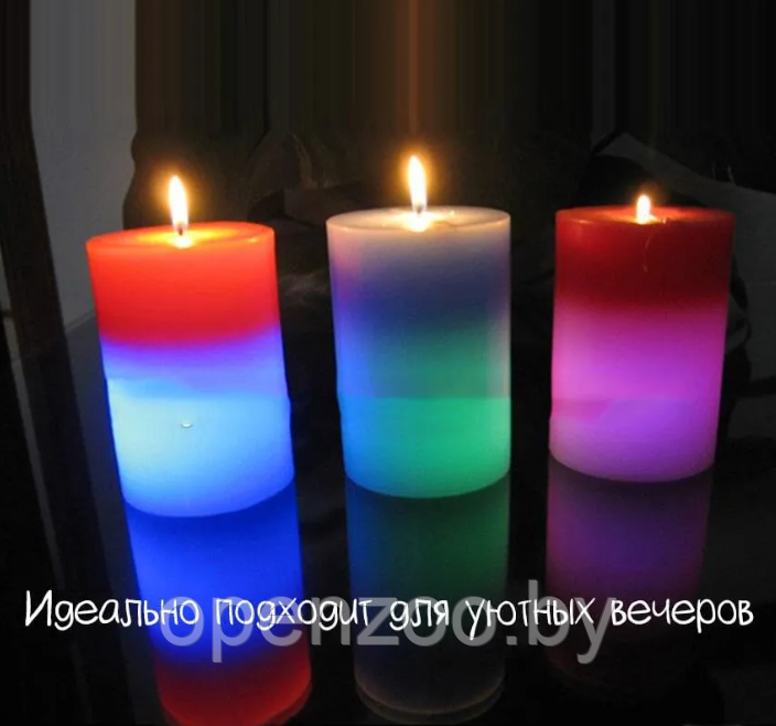 Магическая восковая свеча Candled Magic 7 Led меняющая цвет (на светодиодах) - фото 8 - id-p166958896