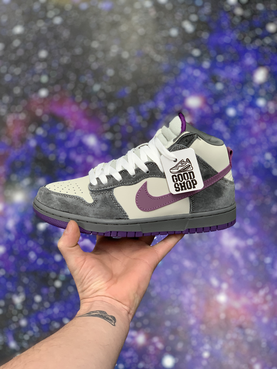 Кроссовки WTR Nike SB Dunk Mid Grey Purple