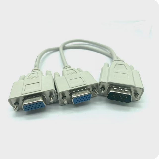 Адаптер-разветвитель-сплиттер VGA (1x2 port) - (папа-2мамы), пассивный