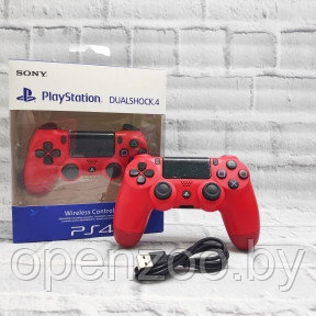 Игровой геймпад Sony DualShock 4 , беспроводной Красный - фото 1 - id-p153859941