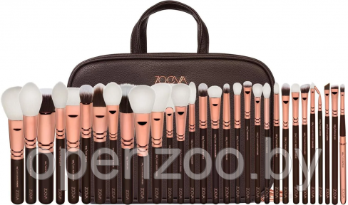 Сумка визажиста Zoeva Rose Golden Makeup Zoe Bag с набором кистей Brown (29 кистей)