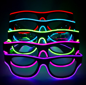 Очки для вечеринок с подсветкой PATYBOOM (три режима подсветки) Фиолетовые - фото 1 - id-p179623471