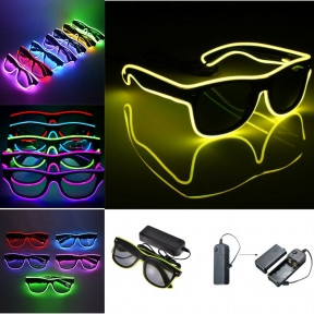 Очки для вечеринок с подсветкой PATYBOOM (три режима подсветки) Желтые - фото 1 - id-p179623484