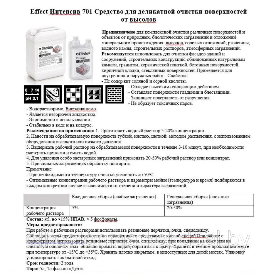 Средство чистящее для удаления высолов "Effect Интенсив 701", 5 л - фото 3 - id-p186452912