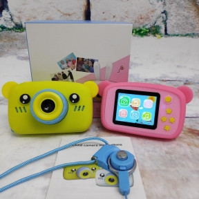NEW design Детский фотоаппарат Zup Childrens Fun Camera со встроенной памятью и играми Мишка Жёлтый - фото 1 - id-p179627837