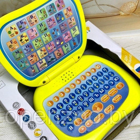 Развивающая игрушка Genio Kids Мой первый ноутбук Русские и английские буквы - фото 1 - id-p183309560