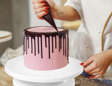 Тортовница Sweet Cake вращающаяся подставка для приготовление тортов, диаметр 28 см - фото 1 - id-p179623688