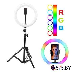 Кольцевая светодиодная лампа NetStar Кольцевая лампа 33 см RGB! MJ-33+штатив 2,1 метра, фото 2