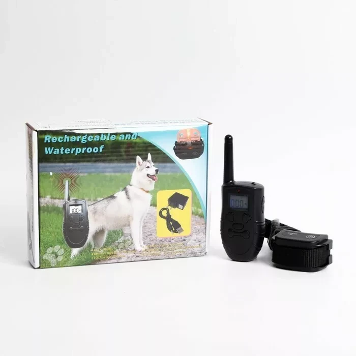 Электронный ошейник 183 для собак, дрессировочный, водонепроницаемый, до 300 м - фото 1 - id-p194499735