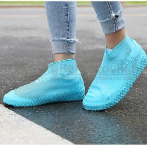 Бахилы (чехлы на обувь) от дождя  и песка многоразовые силиконовые Waterproof Silicone Shoe. Суперпрочные, фото 1