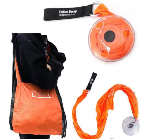 Сумка шоппер складная Nautiloop Roll-Up Bag для покупок Оранжевая - фото 1 - id-p179623784