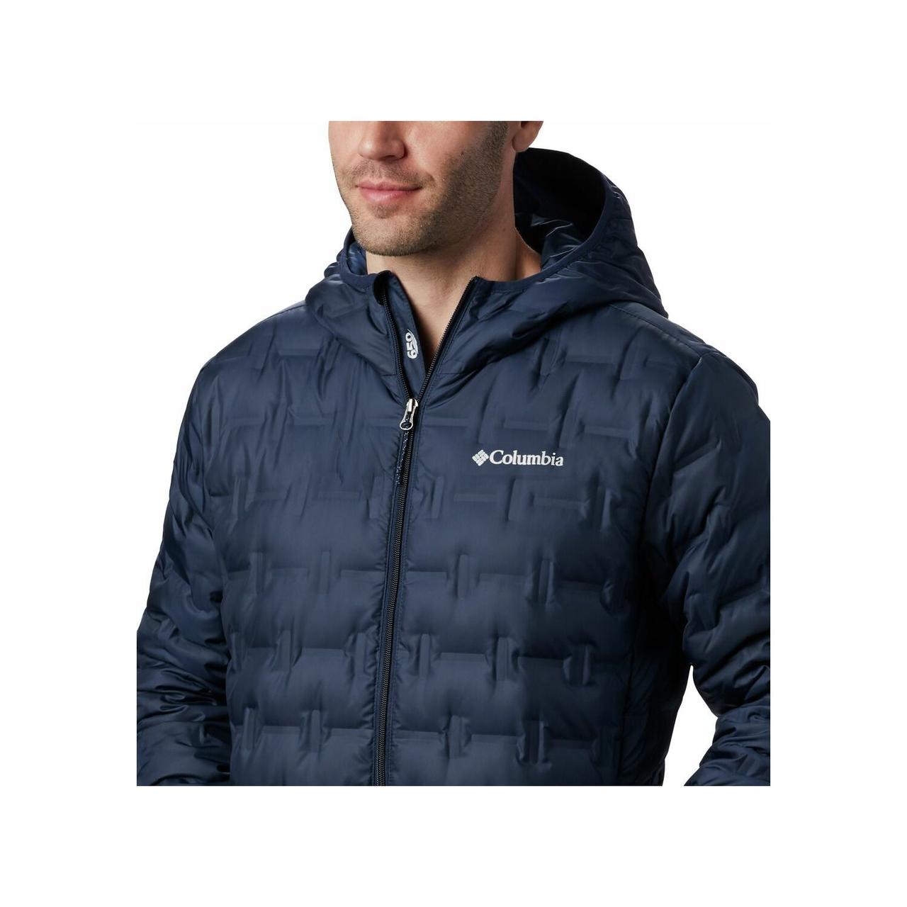 Куртка пуховая мужская Columbia Delta Ridge Down Hooded Jacket тёмно-синий - фото 3 - id-p194522917