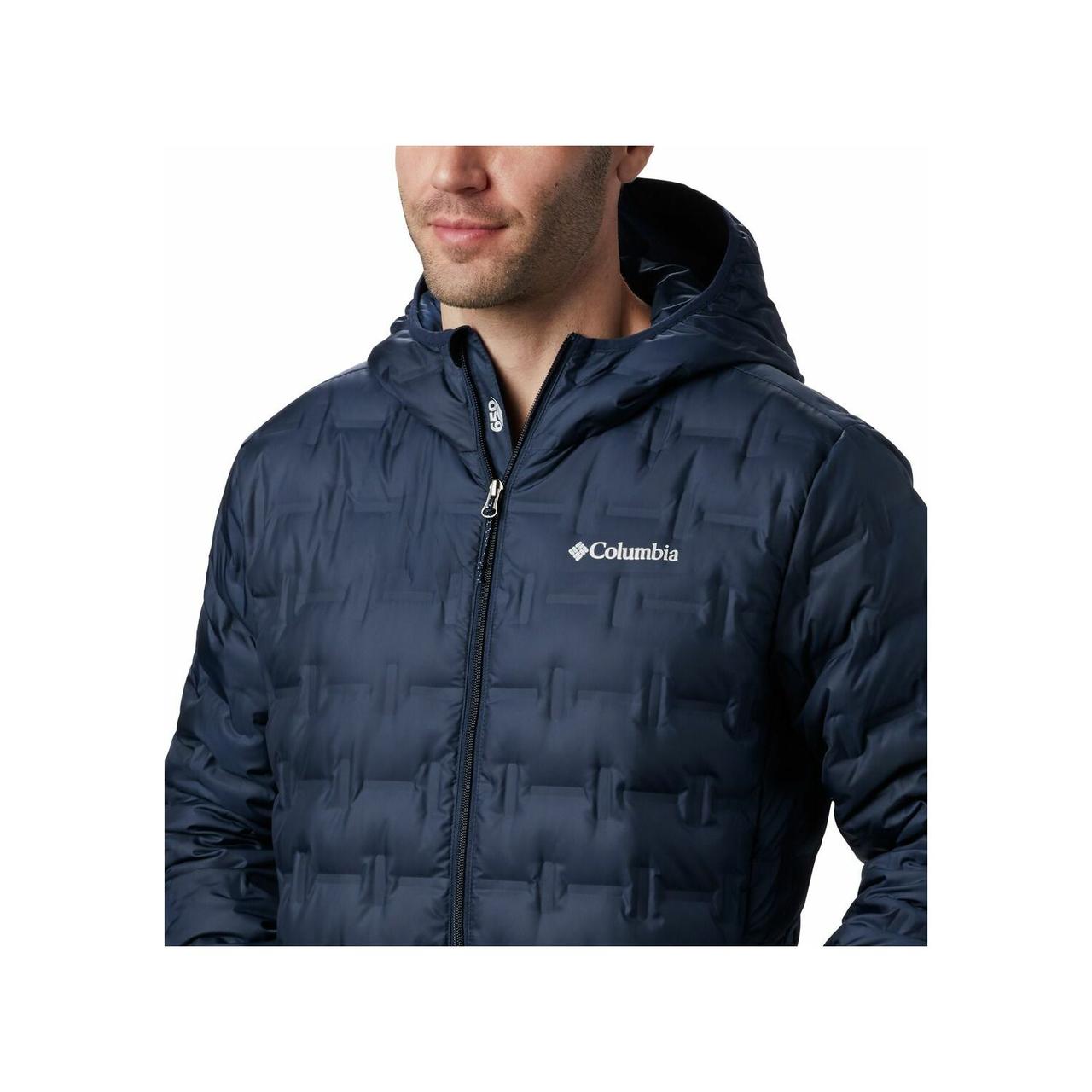 Куртка пуховая мужская Columbia Delta Ridge Down Hooded Jacket тёмно-синий - фото 3 - id-p194522918