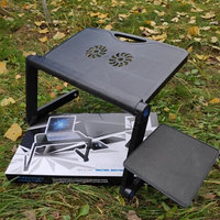 Складной cтолик трансформер для ноутбука  Multifunctional Laptop Table T9 New с вентиляцией и подставкой для