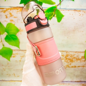 Спортивная бутылка для воды Sport Life / замок блокиратор крышки / поильник / 500 мл Розовый, фото 1