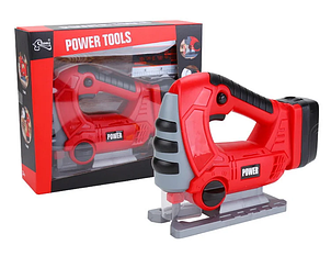 Лобзик игрушечный POWER TOOLS + линейка, работает от батареек, арт.T1406