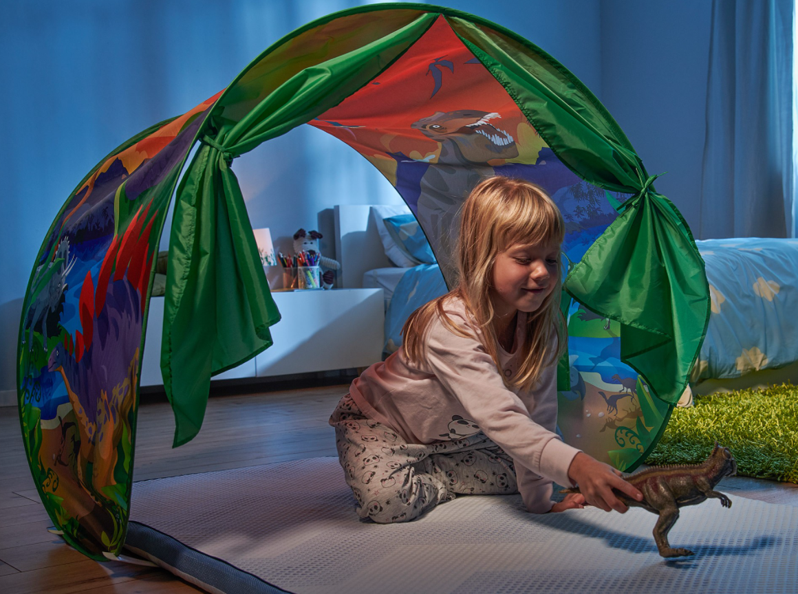 Детская палатка для сна Dream Tents (Палатка мечты) Синяя Волшебные Снежинки - фото 8 - id-p179629245