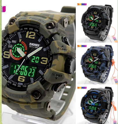 Армейские мужские наручные часы с подсветкой противоударные Skmei 1637 , водозащищенные! - фото 8 - id-p194537280
