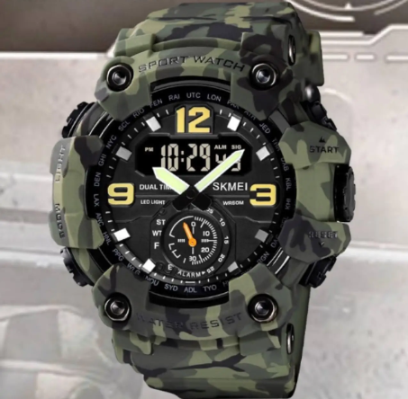 Армейские мужские наручные часы с подсветкой противоударные Skmei 1637 , водозащищенные! - фото 10 - id-p194537280