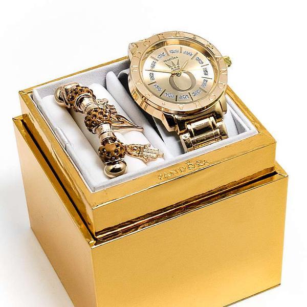 Женские часы Pandopa+браслет в золотой коробке 3 дизайна - фото 3 - id-p194537966