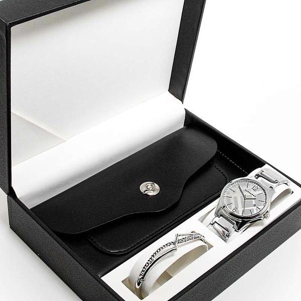 Женский подарочный набор 3в1: клатч, браслет BURBERRY , часы в подарочной коробке - фото 1 - id-p194537971
