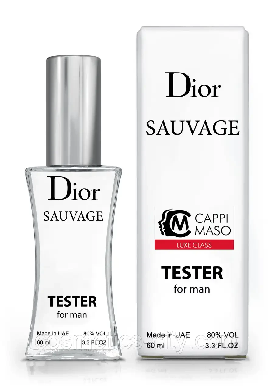 Мужская парфюмерная вода Christian Dior - Sauvage Edp 60ml (Tester Dubai) - фото 1 - id-p194541292