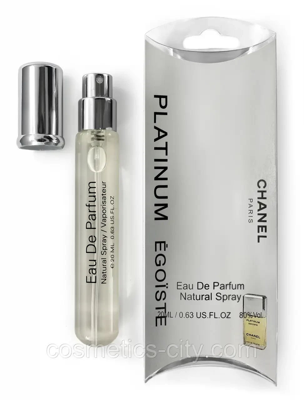 Мужская парфюмерная вода Chanel - Egoiste Platinum Edp 20ml (Tester Dubai) - фото 1 - id-p194542314