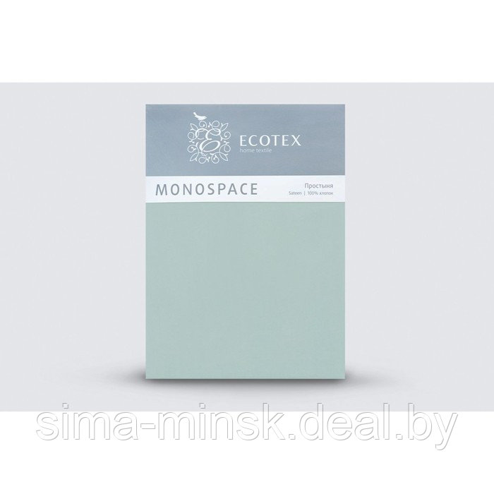Простыня 1.5 сп «Моноспейс», размер 150х215 см, цвет нежно-голубой - фото 2 - id-p194543961