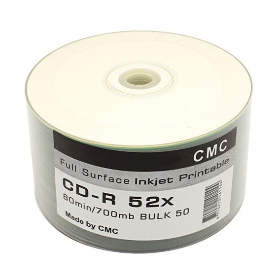 CD-R 80 52x Bulk/50 Full Ink Print (CMC)     ( 600 )