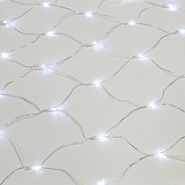 Гирлянда Сеть 1,5х1,5м, прозрачный ПВХ, 150 LED Белые, фото 3