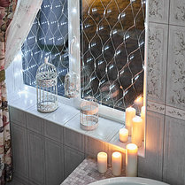 Гирлянда Сеть 1,5х1,5м, прозрачный ПВХ, 150 LED Белые, фото 2