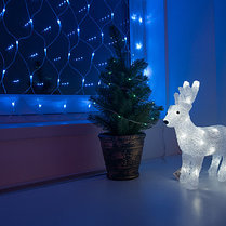 Гирлянда сеть 1,8х1,5м, прозрачный ПВХ, 180 LED, цвет Синий, фото 3