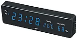 Часы электронные настенные (часы,термометр) VST-805S  Цвет подсветки: белый,синий,красный, фото 2