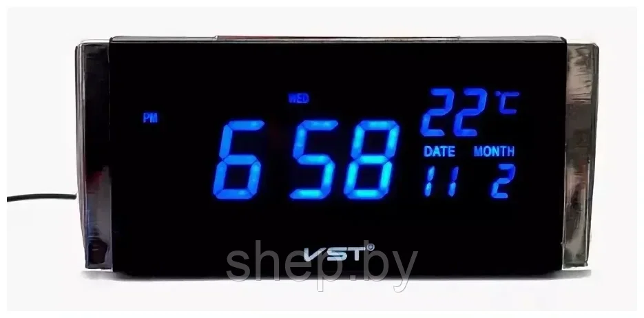 Часы электронные VST-731W говорящие Цвет подсветки: красная, синяя, зеленая - фото 2 - id-p173851507