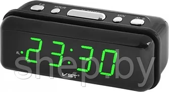 Часы настольные электронные с будильником VST-738 Цвет подсветки : зеленый,красный,белый