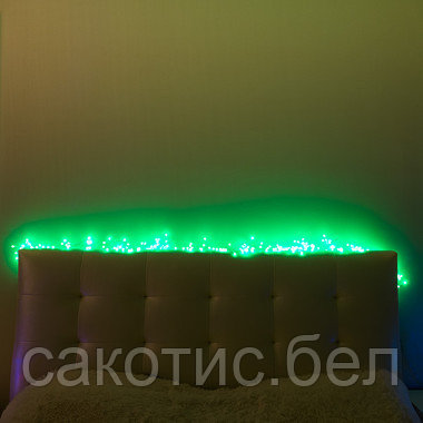 Гирлянда Мишура LED 6 м прозрачный ПВХ, 576 диодов, цвет ЗЕЛЁНЫЙ - фото 4 - id-p194557126