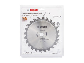 Диск пильный 190х20 мм 24 зуб. по дереву ECO WOOD BOSCH ( твердоспл. зуб)