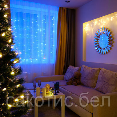 Гирлянда Твинкл Лайт 15 м, темно-зеленый ПВХ, 120 LED, цвет синий - фото 3 - id-p194557938