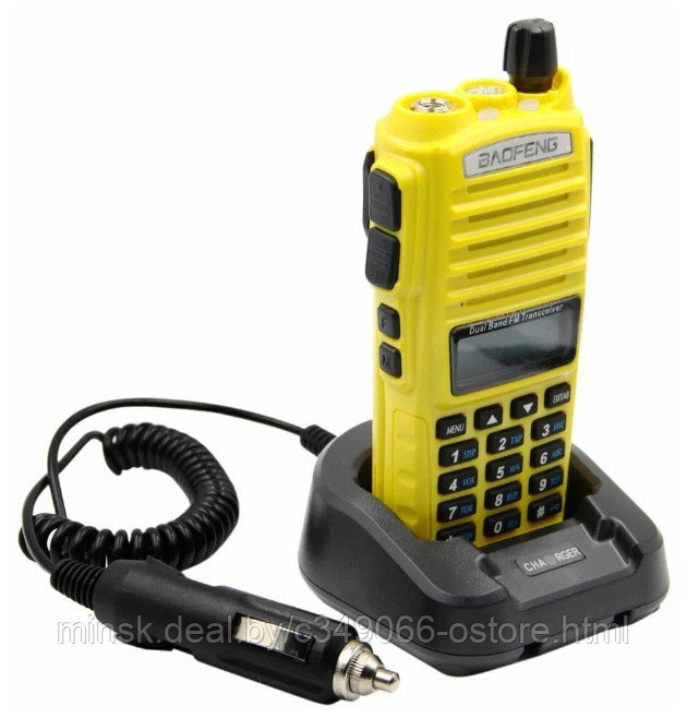 Автомобильное зарядное устройство для рации Baofeng UV-5R/ UV-82/ UV-9R, автомобильная зарядка для раций